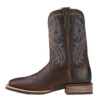 Ariat Mens Quickdraw Western Boots - Brown Oiled Rowdy #3