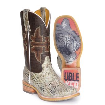 Tin Haul Ladies Golden Tiger Boots w/Trouble Maker Cowgirls Sole