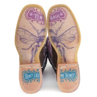 Tin Haul Ladies Honeylicious Boots w/Honey Bee Sole #2