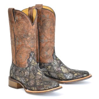 Tin Haul Ladies Paisley Python Boots w/Country Road Sole #3