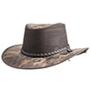 SolAir Breeze Mesh Sun Hat w/Leather Brim - Black Camo/Size M