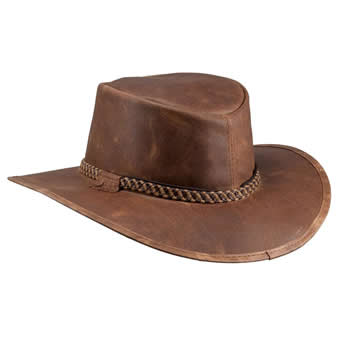 American Outback Crusher Packable Leather Hat - Copper/Size XXL #2