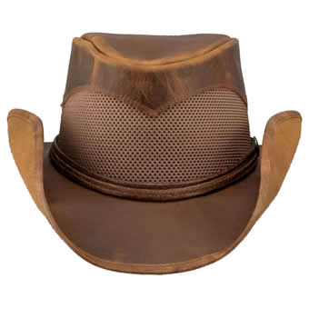 Double G Durango Leather/Nylon Mesh Cowboy Hat - Copper/Size XL #3