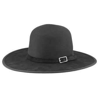 Ashbury Leslie Felt/Suede Hybrid Hat - Black/SIze SM #1