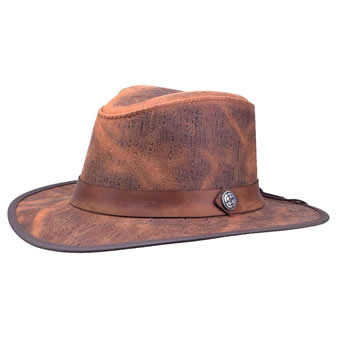 American Outback Tumbler Leather Hat - Cobblestone #1