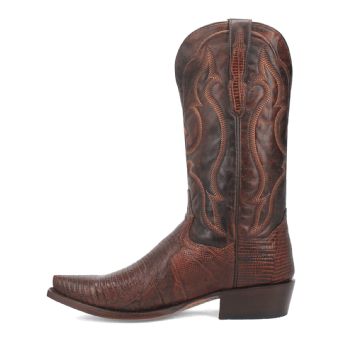 Dan Post Men's Hearst Snip Toe Lizard Western Boots - Cognac/Brown #3