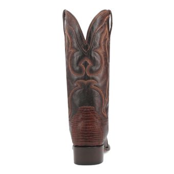 Dan Post Men's Hearst Snip Toe Lizard Western Boots - Cognac/Brown #4