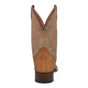 Dan Post Cowboy Certified Dry Gulch Back-Cut Python Boots - Tan/Bone #4