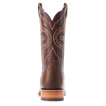 Ariat Men's Broncy Full Quill Ostrich Western Boots - Antique Saddle/Chestnut #3