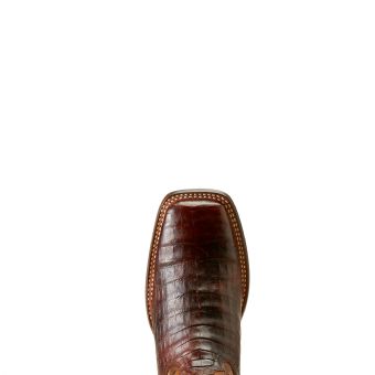 Ariat Men's Gunslinger Caiman Belly Boots - Dark Amber/Hotfire Rust #6