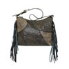 American West Gypsy Patch Zip Top Shoulder Bag - Distressed Charcoal
