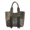 American West Gypsy Patch Zip Top Tote - Distressed Charcoal