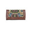 American West Bella Beau Tapestry Tri-Fold Wallet - Brown