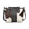 American West Cow Town Small Zip Top Satchel W/Secret Compartment - Pony Hair-On