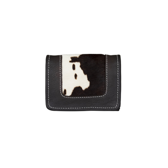 American West Cow Town Hair On Small Ladies' Tri-Fold Wallet #1