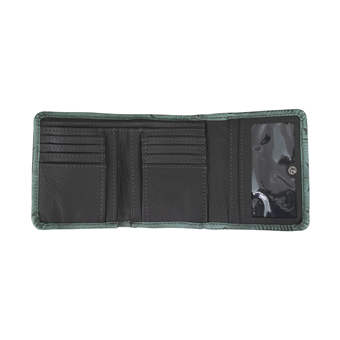 American West Cow Town Hair On Small Ladies' Tri-Fold Wallet #3
