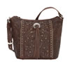 American West Hill Country Zip Top Bucket Tote - Chestnut Brown