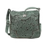 American West Hill Country Zip Top Crossbody - Turquoise