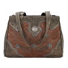 American West Desert Wildflower Multi-Compartment Tote - Brown/Blue