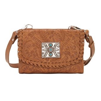 American West Mohave Canyon Crossbody Bag/Wallet - Natural Tan #1