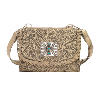 American West Mohave Canyon Crossbody Bag/Wallet - Sand