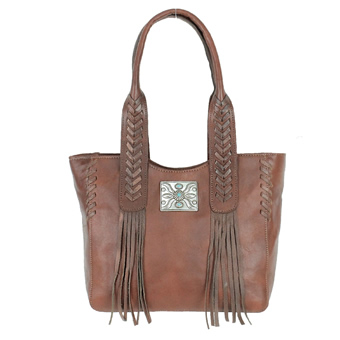 American West Mohave Canyon Small Zip-Top Tote - Dark Brown #1