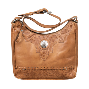 American West Annie's Secret Shoulder Bag W/Secret Compartment - Golden Tan