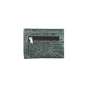 American West Small Ladies' Concho Tri-Fold Wallet - Turquoise #2