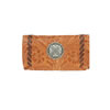 American West Lariats & Lace Tri-Fold Wallet - Natural Tan