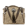 American West Lariats And Lace Zip Top Tote w/ Secret Compartment - Sand