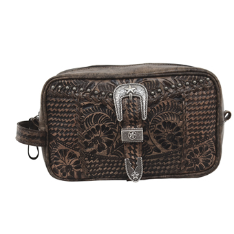 American West Retro Romance Dop/Shaving Kit - Distressed Charcoal