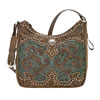 American West Annie's Secret Shoulder Bag w/Concealed Carry Compartment - Distressed Charcoal