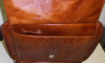 American West Retro Romance Laptop Briefcase - Antique Brown #3