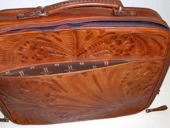 American West Retro Romance Laptop Briefcase - Antique Brown #5