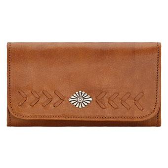 American West Mohave Canyon Tri-Fold Wallet - Golden Tan