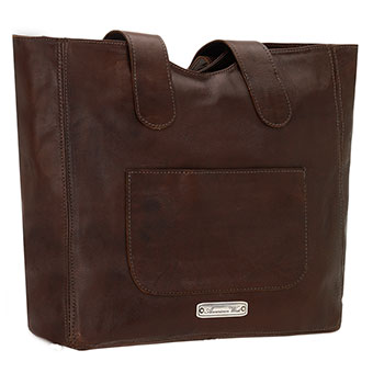 American West Mohave Canyon Large Zip Top Tote - Dark Brown #2
