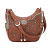 American West Lady Lace Zip-Top Everyday Hobo - Antique Brown