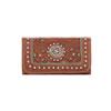 American West Lady Lace Tri-Fold Wallet - Antique Brown