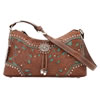 American West Lady Lace Zip Top Shoulder Bag - Antique Brown