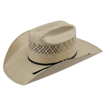 American Hat Co 15★ 1011 2X2 Two-Tone Vented Shantung Straw Hat - Tan/Ivory #2