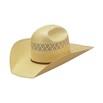 American Hat Co 15★ 1022 2X2 Two-Tone Vented Straw Hat - Wheat/Ivory #2