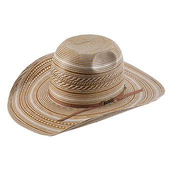 American Hat Co 20★ 1080 Two Tone Vented Straw Hat - Chocolate/Ivory