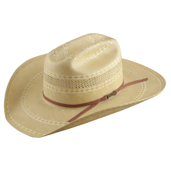 American Hat Co 30★ 1088 Two-Tone Vented Straw Hat - Wheat/Ivory