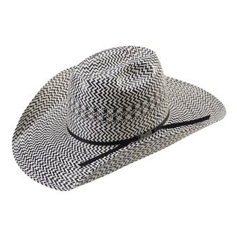 American Hat Co 20★ 2020 Fancy Vent Two-Tone Straw Hat - Blue/Ivory