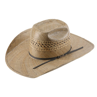 American Hat Co 20★ 3200 Fancy Vent Two-Tone Straw Hat - Wheat/Grey