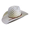 American Hat Co 20★ 5050 Patchwork Crossbred Straw Hat - Tan/Ivory
