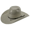 American Hat Co 20★ 5510 3X3 Shantung Vented Straw Hat - Ivory/Black