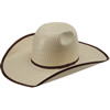 American Hat Co 15★ 5555 3X3 Two-Tone Solid Weave Straw Hat Ivory/Tan