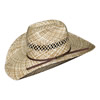 American Hat Co 20★ 6520 Two Tone Fancy Vent Straw Hat - Ivory/Brown/Tan