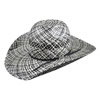 American Hat Co 20★ 6530 Two Tone Fancy Vent Straw Hat - Ivory/Black/Grey